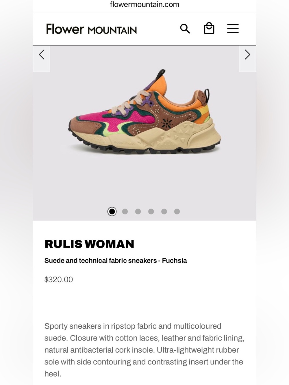 Flower Mountain RULIS WOMAN
Suede and technical fabric sneakers in Fuchsia - Picture 2 of 15
